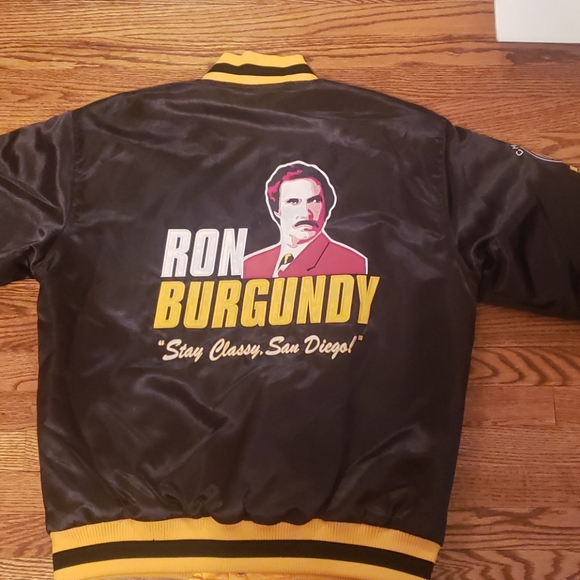 New w/tags "Anchorman Ron Burgundy" Satin Jacket - Picture 2 of 5